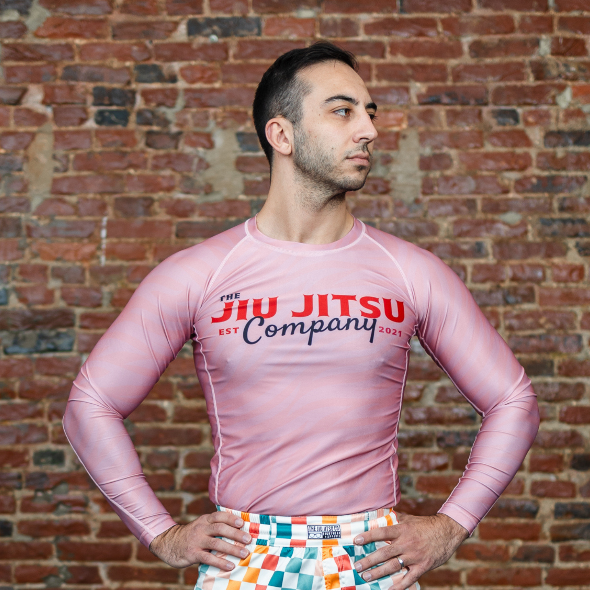 Pink Tiger Long Sleeve Rashguard