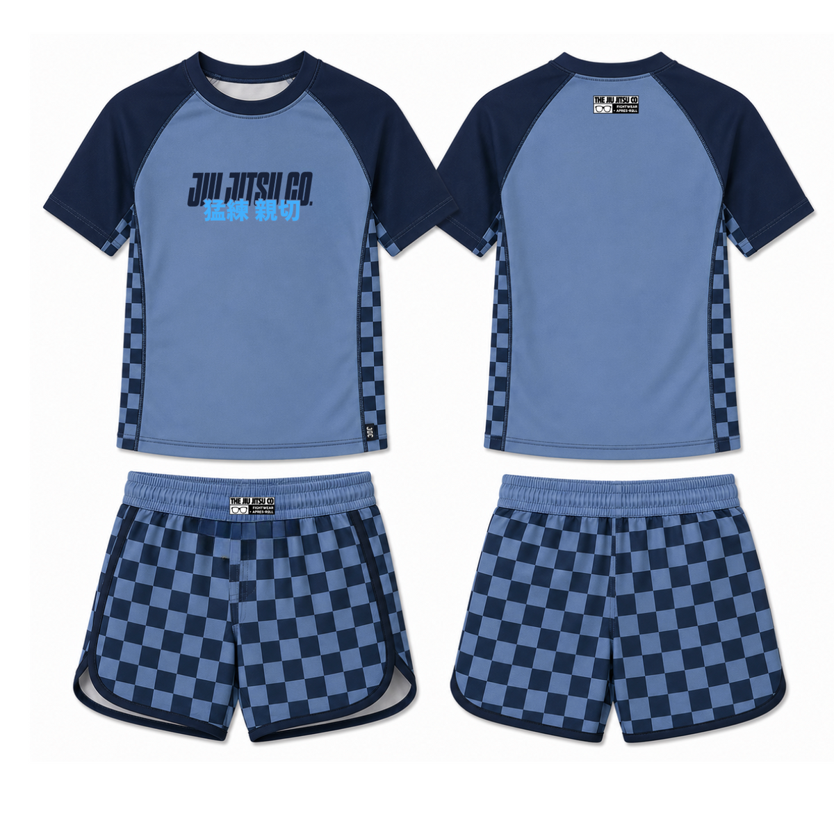 Kids Blue Sk8 SS Rashguard