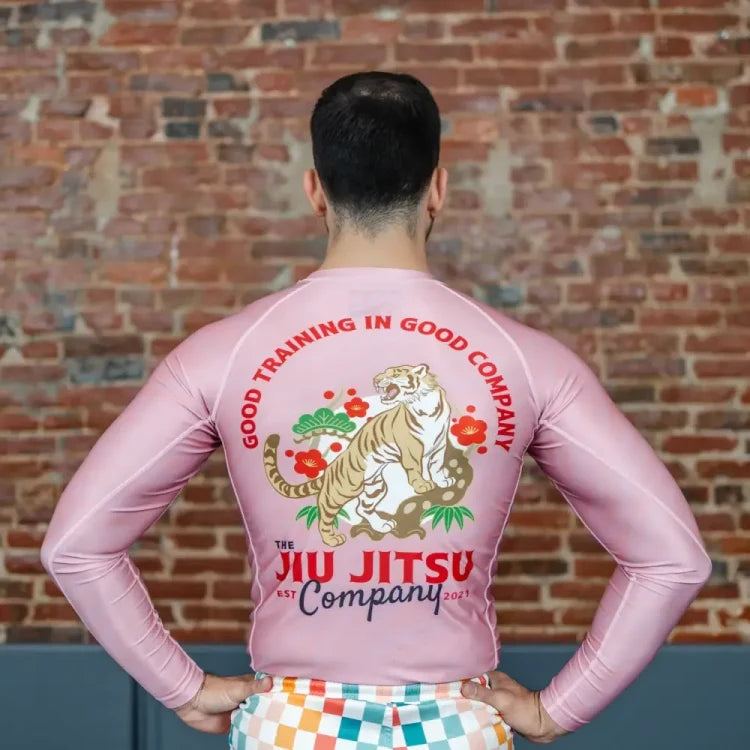Pink Tiger Long Sleeve Rashguard